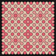 Multicolor truchet tiling connections illustration