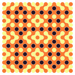 Multicolor truchet tiling connections illustration