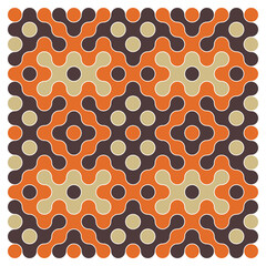 Multicolor truchet tiling connections illustration