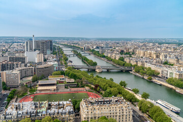 view of Paris and the Senna, France