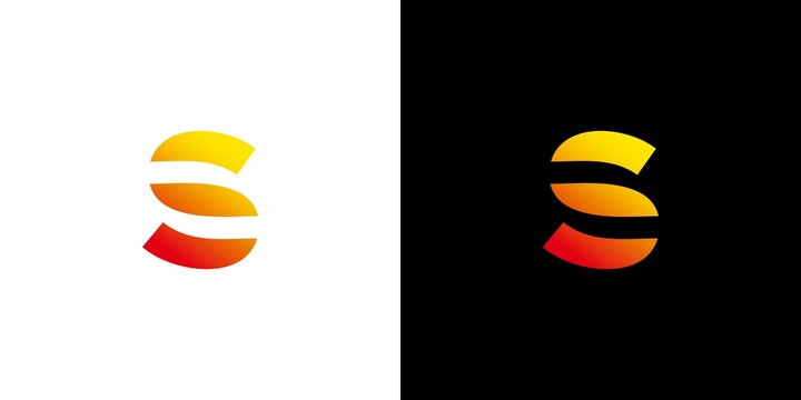 Modern and simple letter S initials logo design