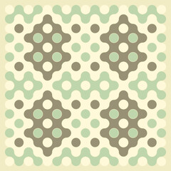 Multicolor truchet tiling connections illustration