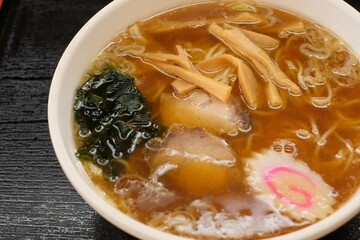 old style Japanese soy sauce ramen 