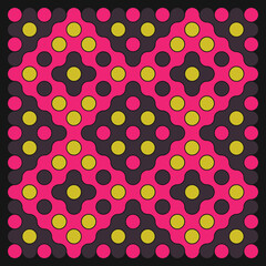 Multicolor truchet tiling connections illustration