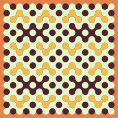 Multicolor truchet tiling connections illustration