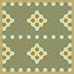 Multicolor truchet tiling connections illustration