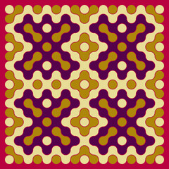 Multicolor truchet tiling connections illustration