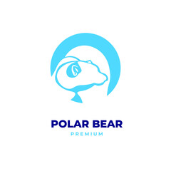 Simple abstract illustration logo polar bear