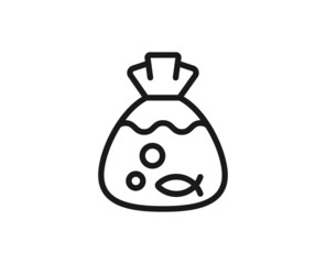 Black line icon on white background