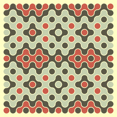 Multicolor truchet tiling connections illustration