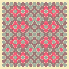 Multicolor truchet tiling connections illustration