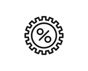 Gear flat icon. Single high quality outline symbol for web design or mobile app.  Gear thin line signs for design logo, visit card, etc. Outline pictogram EPS10