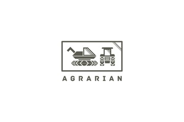 Template logo design solution for agrarian company or business