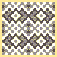 Multicolor truchet tiling connections illustration