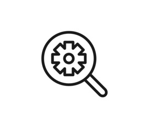 Search line icon on white background