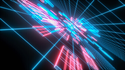 a data stream background (3d rendering) © rtype