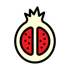 Pomegranate Fruit Icon