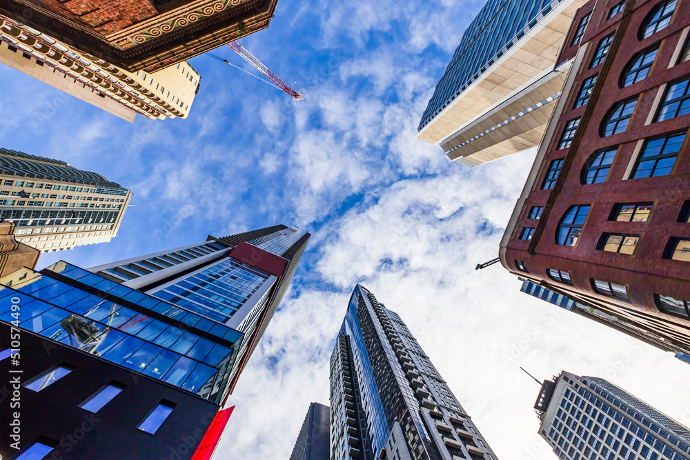 Wall mural Syd CBD Sky high-rises 7 towers