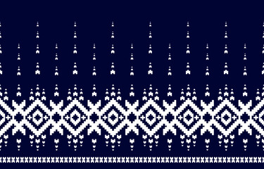 Ethnic geometric seamless pattern traditional. Border decoration. Fabric tribal style. Design for background, wallpaper, illustration, fabric, clothing, carpet, textile, batik, embroidery.