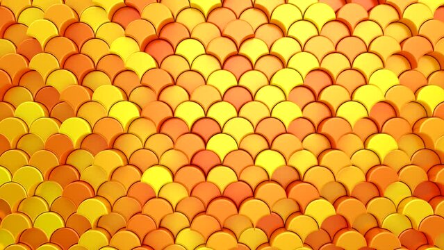 Background of Geometric Shapes. Abstract motion, loop, two color, 3d rendering, 4k resolution

