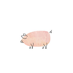 pig doodle cartoon vector illustration