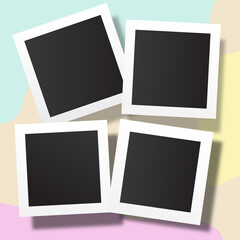Photo frame template with abstract background