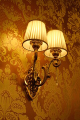 warm color lamp in classical house