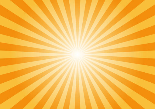 Abstract sunburst background design, colorful tone of yellow and orange in gradient style