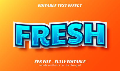 fresh editable text style effect summer concept template