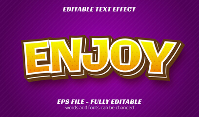 enjoy editable text effect