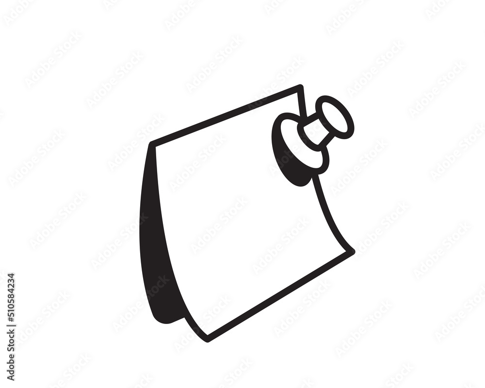 Aufkleber note icon vector sign. paper message or document page.