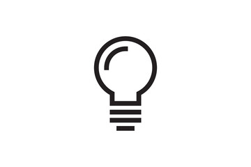 Electric light bulb icon. Electricity lamp symbol. Vector illumination sign.