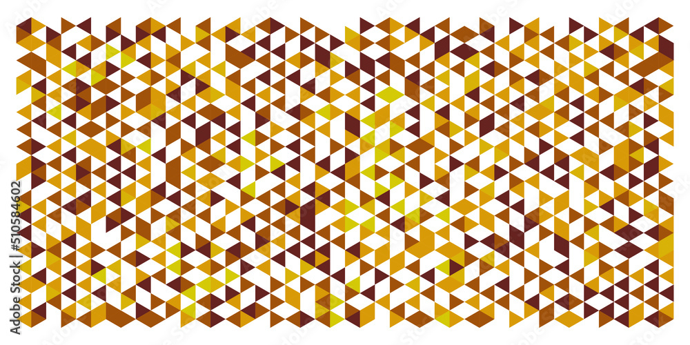 Poster seamless yellow abstract pattern. geometric print composed of triangles and polygons. background.
