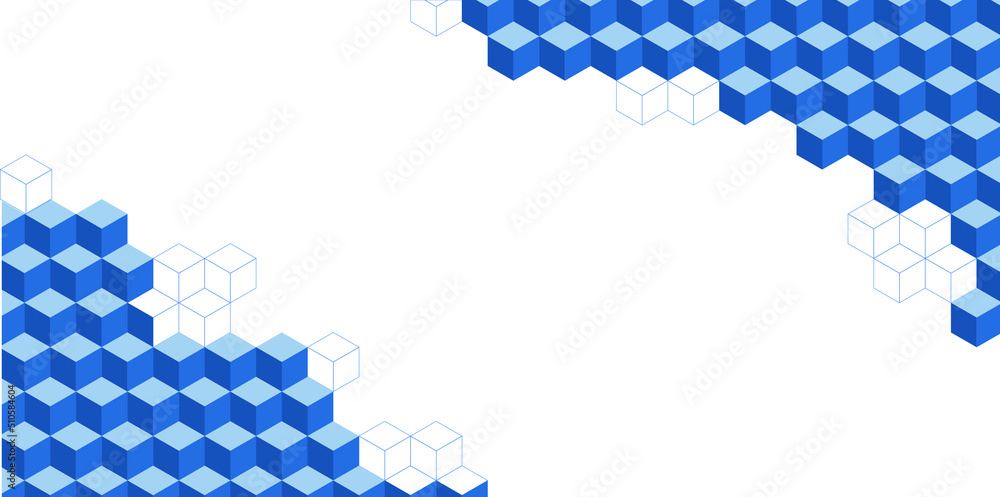 Poster Cube geometry abstract vector background