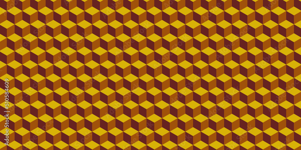 Poster cube geometry abstract vector background