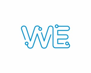 Abstract Letters WE Logo Design Template 001