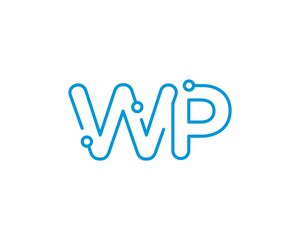 Abstract Letters WP Logo Design Template 001