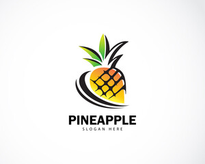 pineapple farm logo creative design concept food vegetables