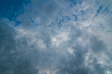 blue beautiful sky with clouds, dramatic view of clouds