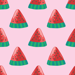 cute hand draw fruits seamless pattern colorful fruits