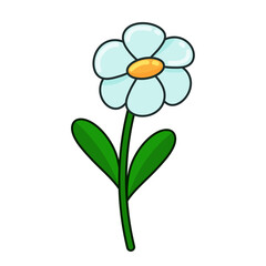Cute flower for children's illustration on a white background, vector