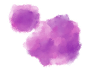 Fototapeta premium Colorful pink watercolor blobs drops brush hand painting illustration