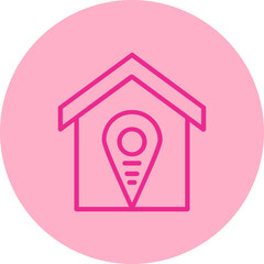 Accomodation Pin Point Icon