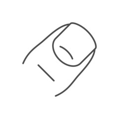 Big toe line outline icon