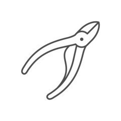 Nail clipper line outline icon