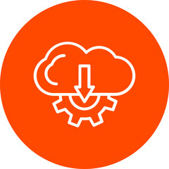 Cloud Downloading Icon