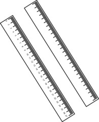 Ruler scale measure vector. isolated on white background,,.eps