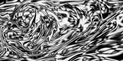 Beautiful drawing with the divorces and wavy lines in gray tones. Silver liquid texture. Silver metallic surface. Abstract silver marble texture. Abstrac black gray marble background. Fancy liquify