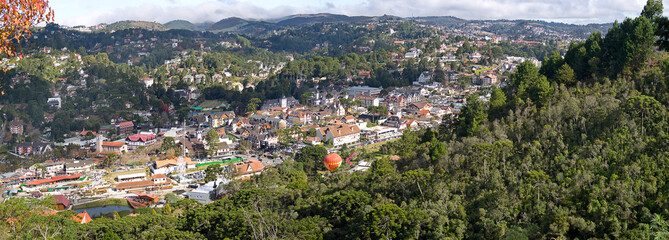 View of the Capivari tourist village, Campos do Jord&atilde;o, State of S&atilde;o Paulo, Brazil. June 1, 2022.