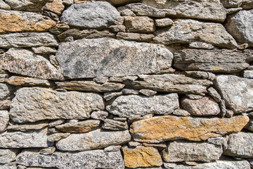 Detail of a stone wall in a ruined citadel city